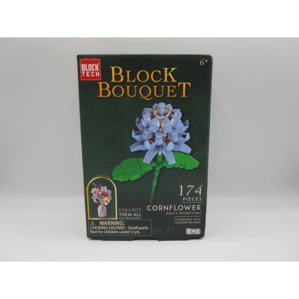 Block Tech Block Bouquet Cornflower 174 Pieces Flower Building Set